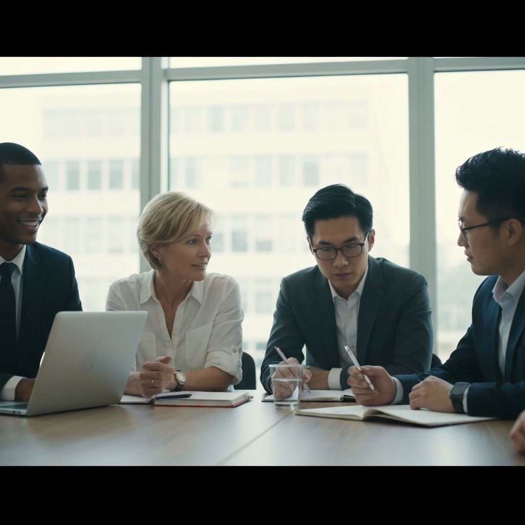 Professional team in modern office